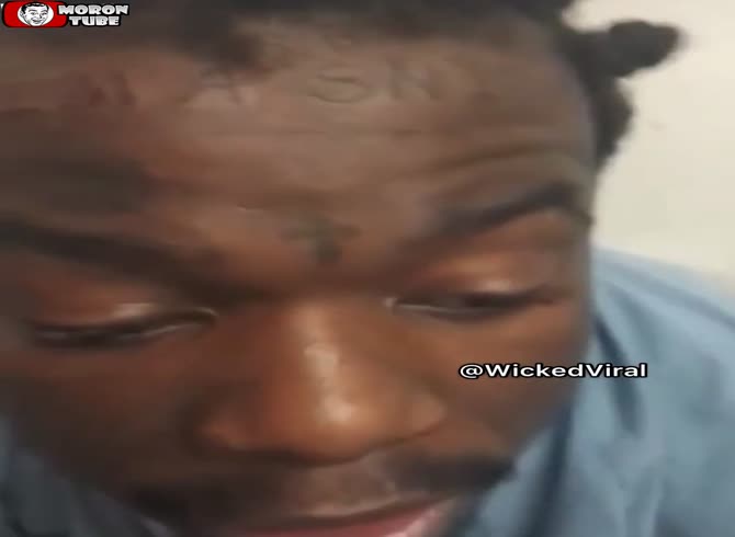 Video :His fellow inmates have inscribed the phrase I am a scale on a scale's forehead (public informed)